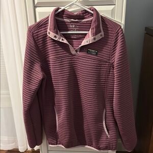 L.L. Bean Mauve Ribbed Pullover